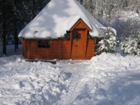 Grillhytta vinter Grillhytta vinter
