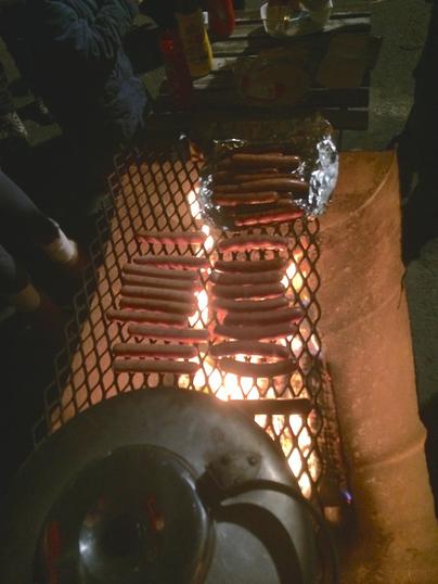 Pølser på grillen Pølser på grillen